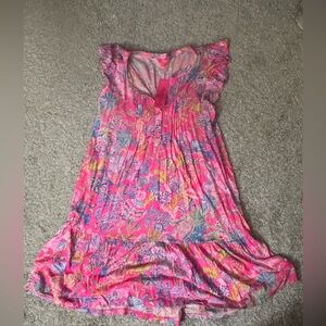 Lilly Pulitzer Pink and Blue Patterned Dress